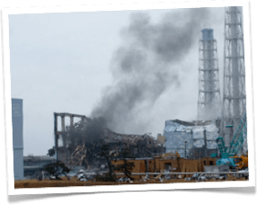 Steam at Fukishima Nuclear Power Plant , spring 2012