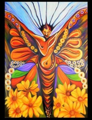 "Metamorphosis" painting by Joyce McEwen, copyright 2015, 2017